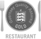 Gold restaurant award.